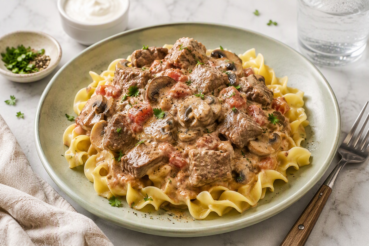 Slow Cooker Beef Stroganoff 250 Minutes  recipe