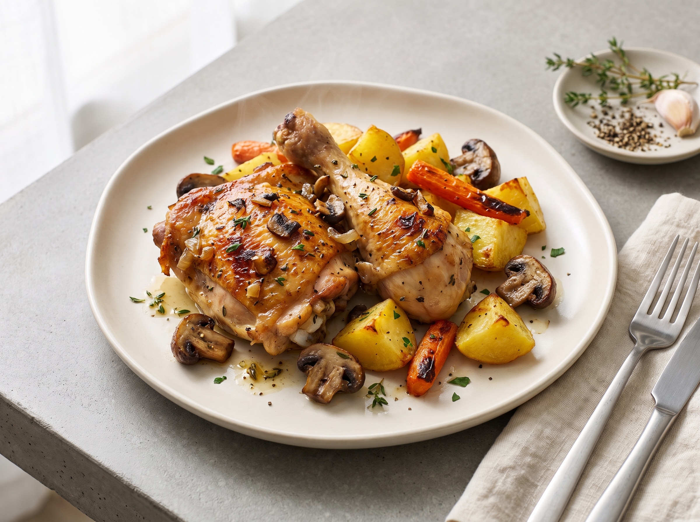 Oven Chicken & Vegetables 50 Minutes  recipe