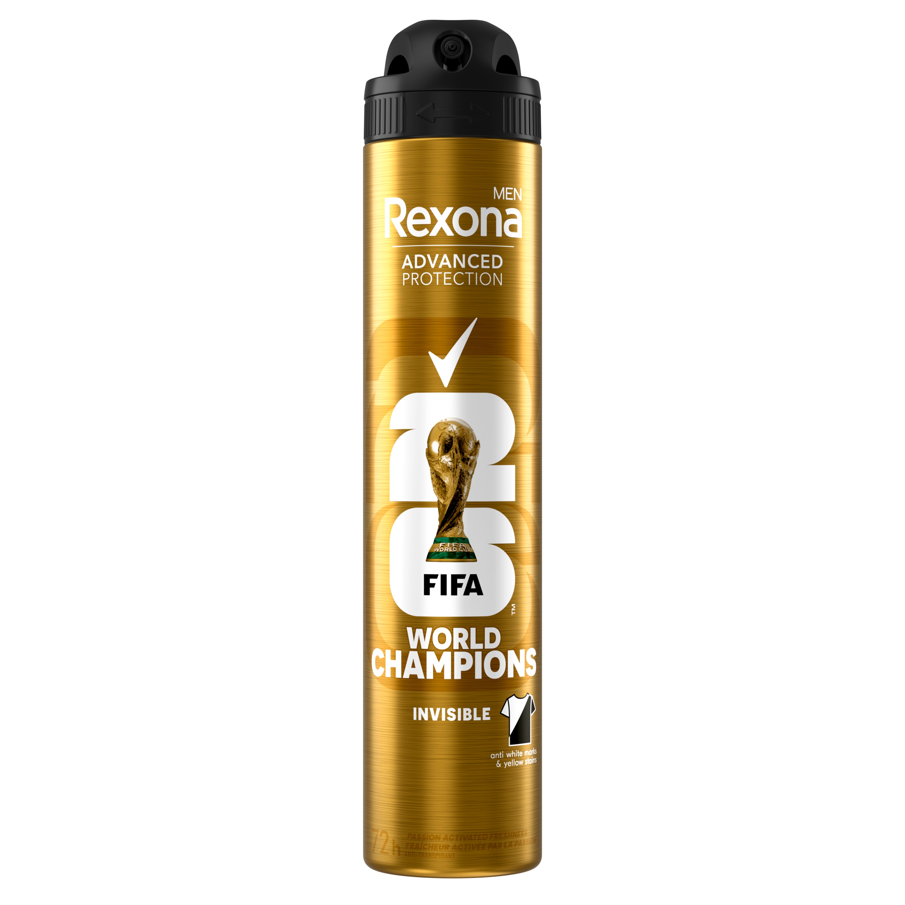 Rexona Advanced Protection Men Aerosol Invisible Black & White 200 ml packshot
