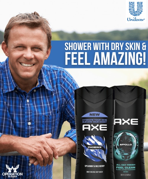 Axe shower with dry skin feel amazing article