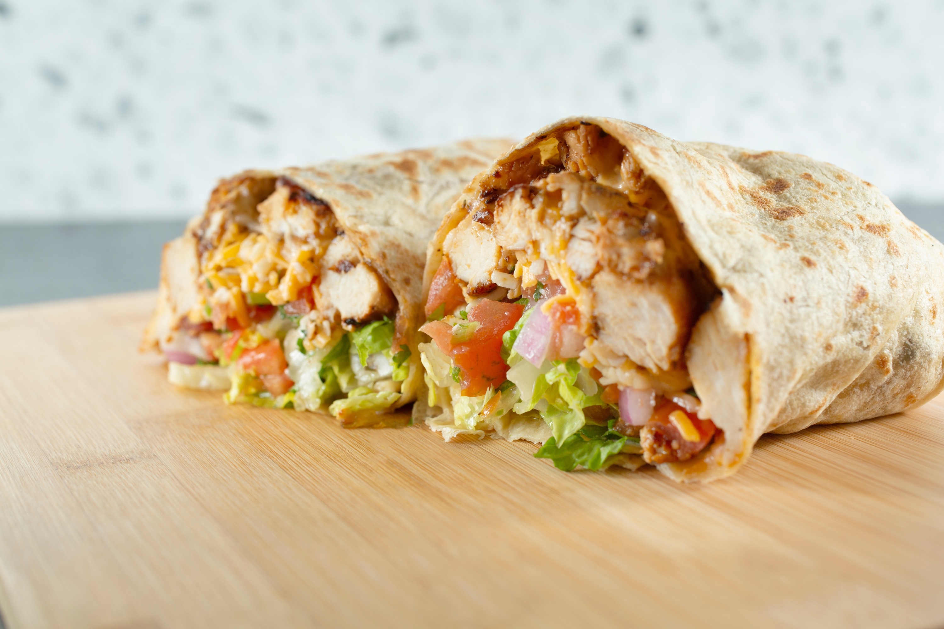 Curried Chicken Burrito Recipe With Garlic Mayo-Yogurt Sauce