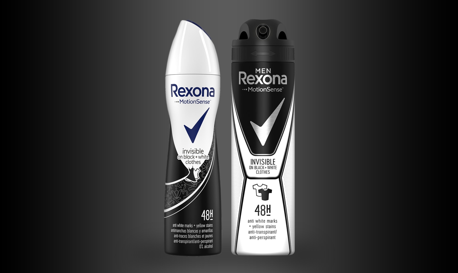 Rexona Men en Women Invisible Black and White Anti-transpirant Deodorant