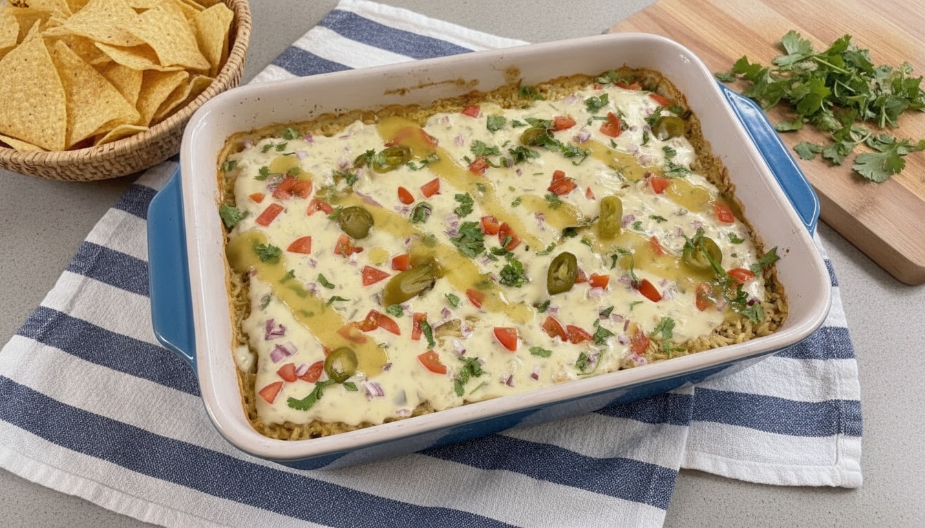 Swim Queso Chicken & Rice Bake