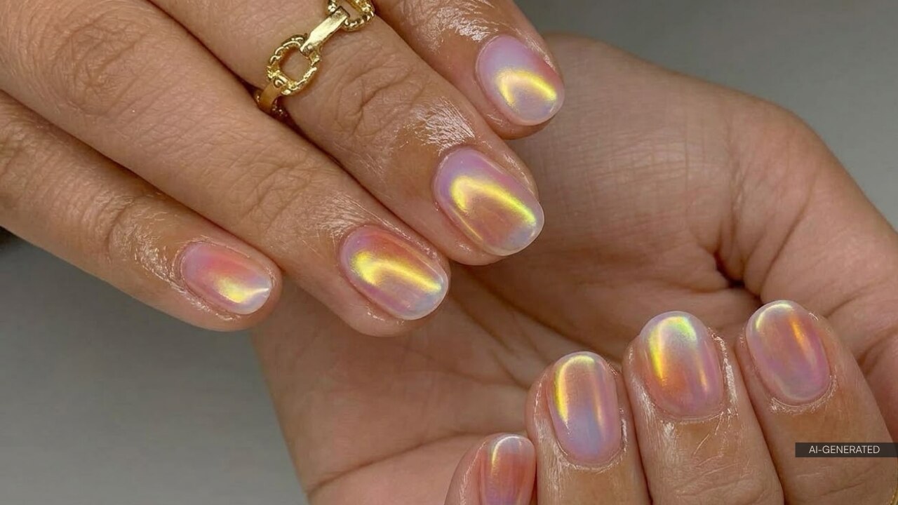 17. Chrome Aura Nails