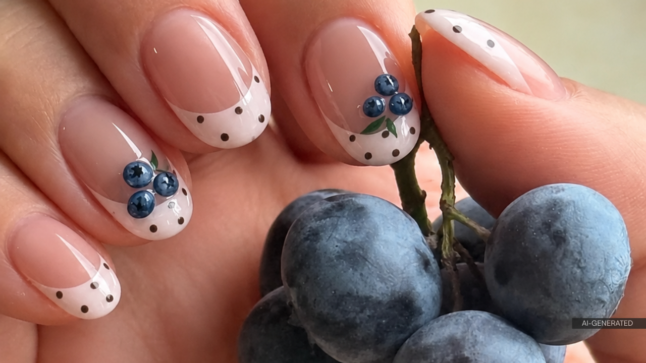 24. Blueberry Nails