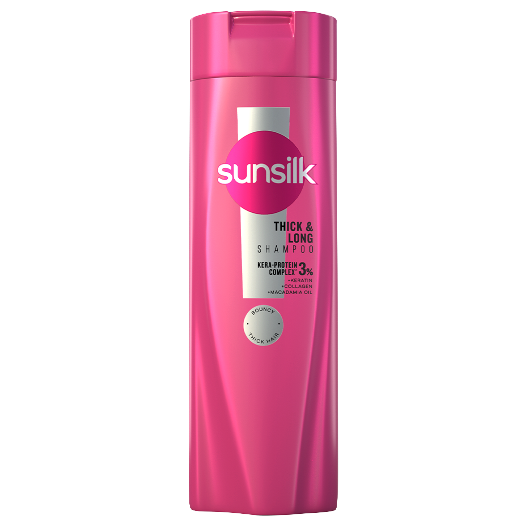 Sunsilk Thick & Long Shampoo 185ml front of pack image packshot