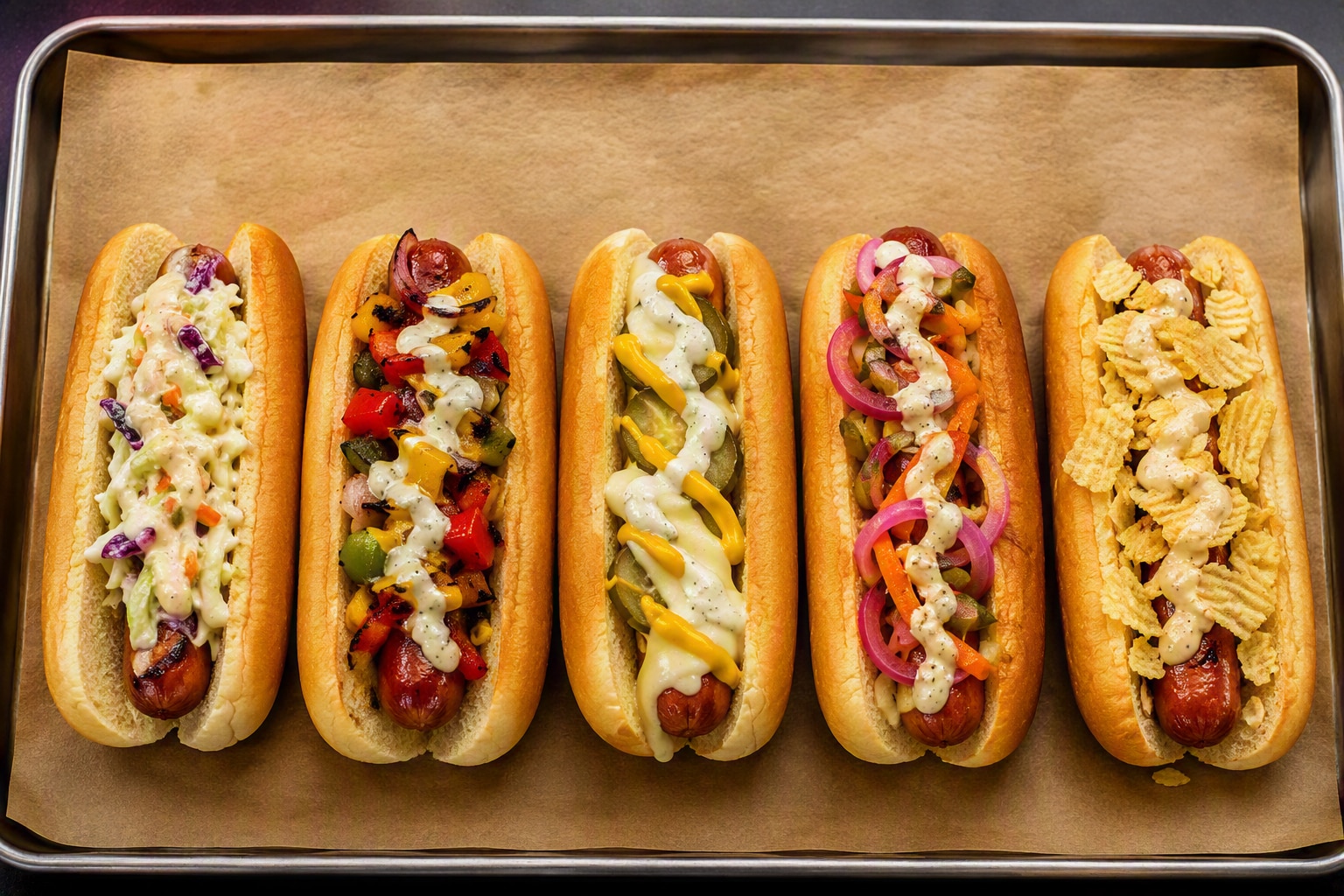 Gourmet Topped Hot Dogs 0 Mins  recipe