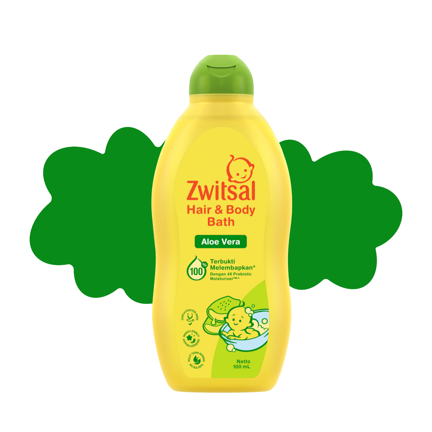 Zwitsal Baby Hair & Body Bath 2in1 Aloe Vera