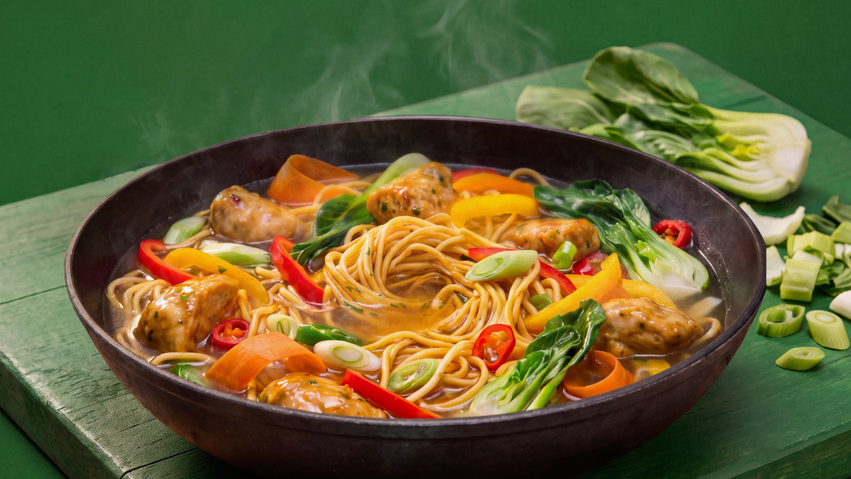 Korean-Style Chicken Noodle Bowl 30 MINS  recipe