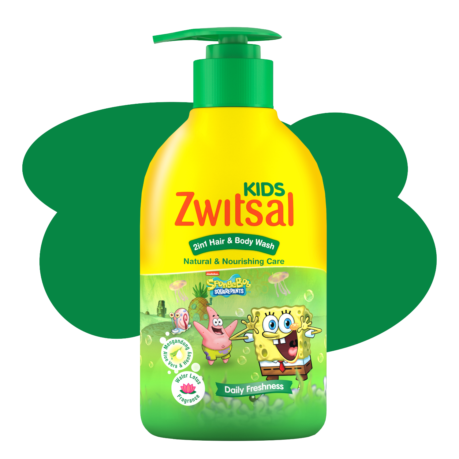 Zwitsal Kids Hair & Body Wash 2in1 Natural & Nourishing Care 280mL packshot