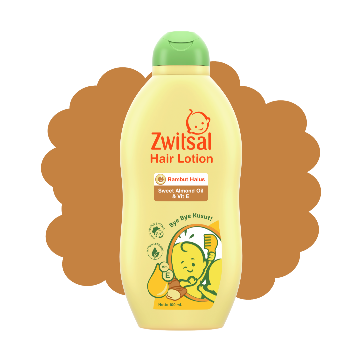 Zwitsal Baby Hair Lotion Sweet Almond Oil & Vitamin E 100ml packshot