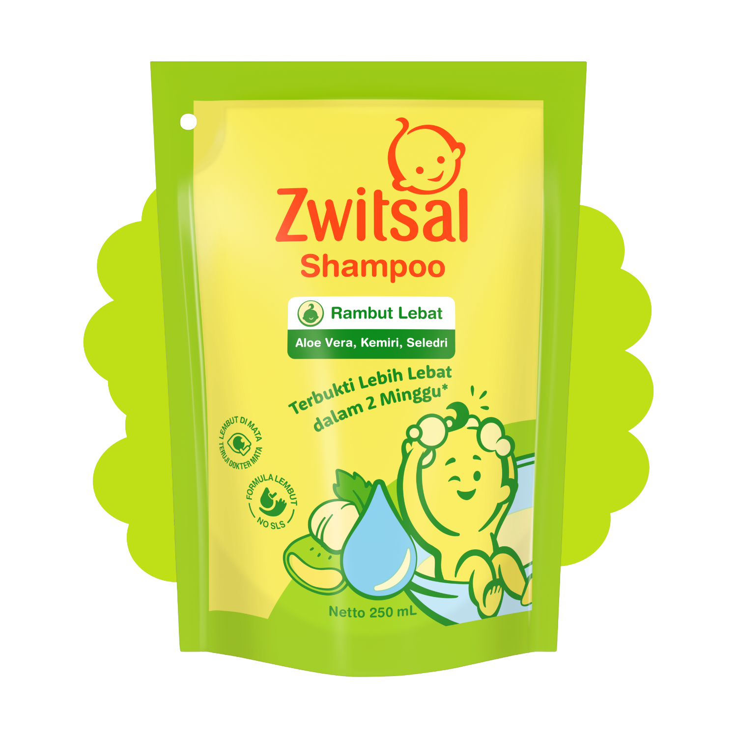 Zwitsal Baby Shampoo Aloe Vera, Kemiri, Seledri 300mL