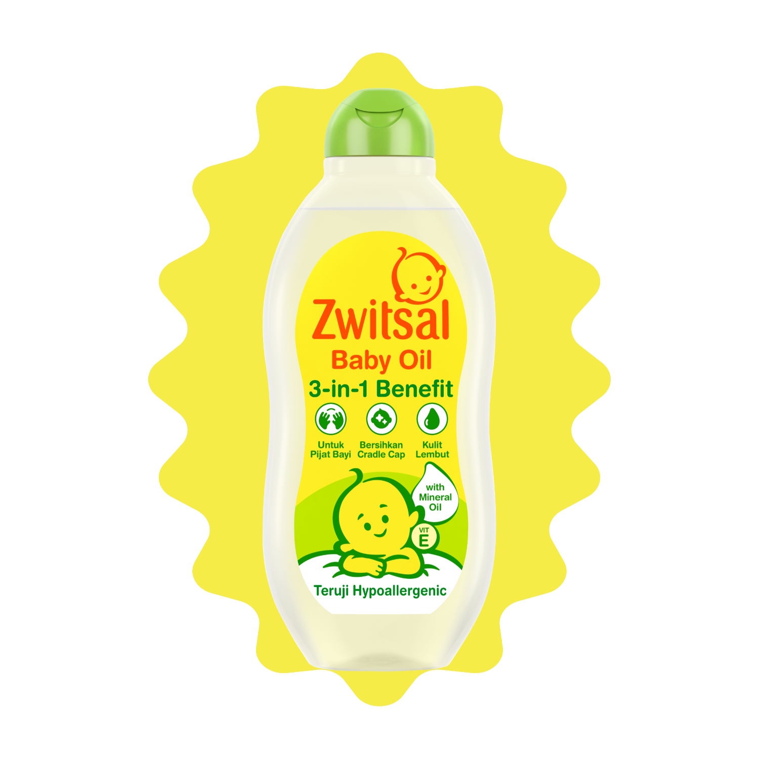 Zwitsal Baby Oil Natural 100mL packshot