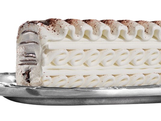 Close-up of Viennetta ice cream dessert