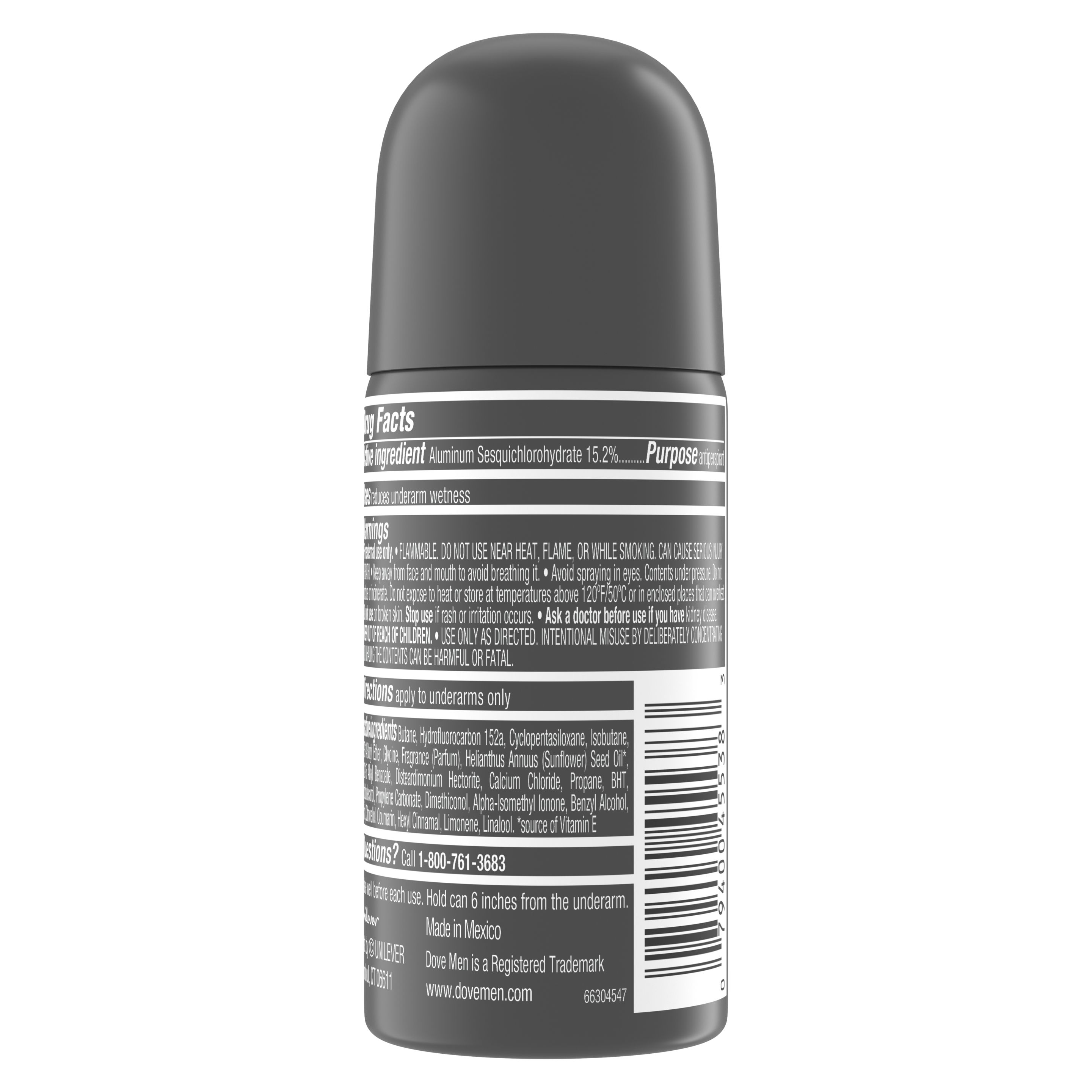 Dove Men+Care Dry Spray Antiperspirant Deodorant Clean Comfort 1 oz