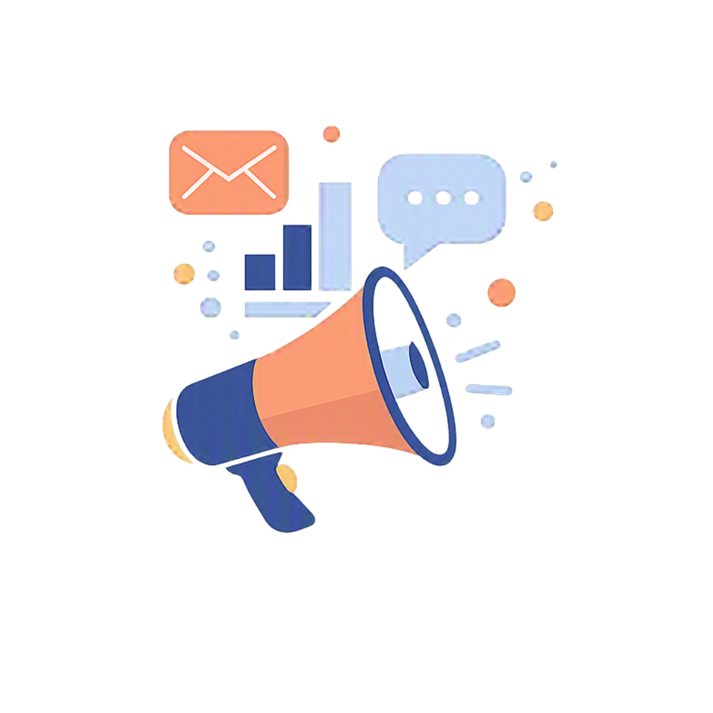 A icon that includes a speaker and other sources of conmunication 