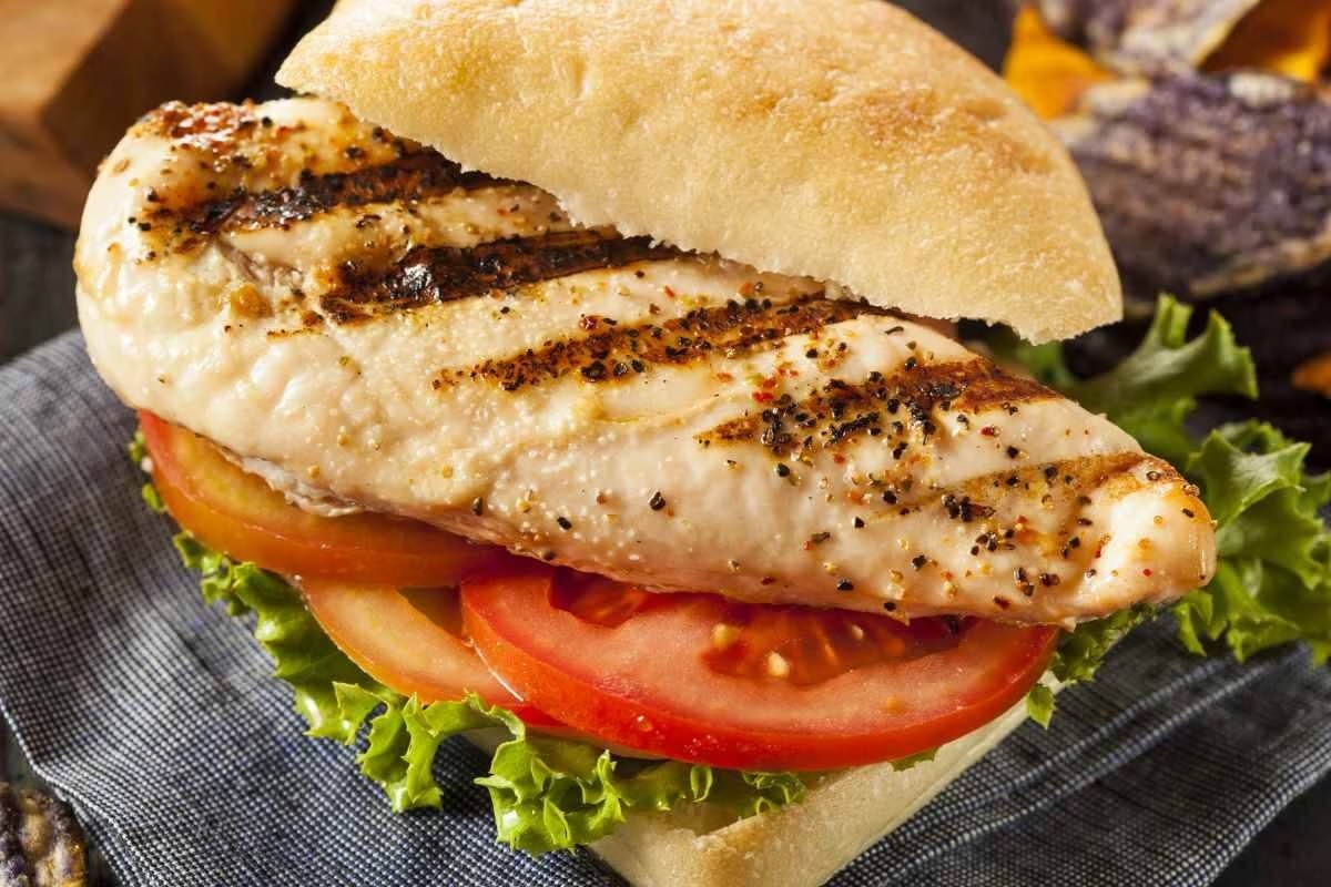 Asian grilled chicken sandwich