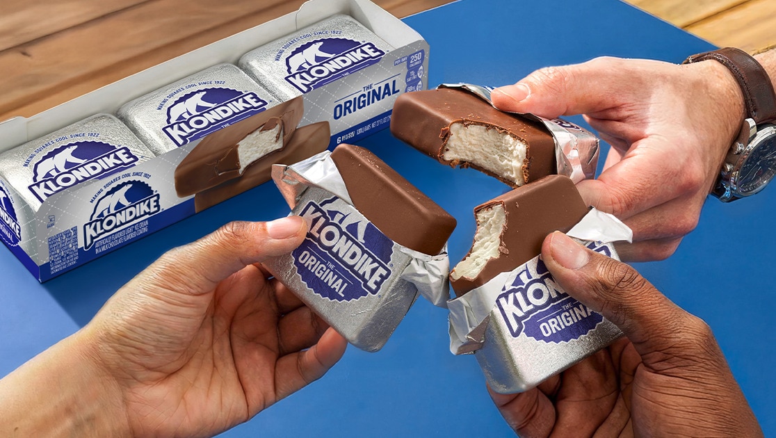 Friends enjoying Klondike Ice Cream Bars