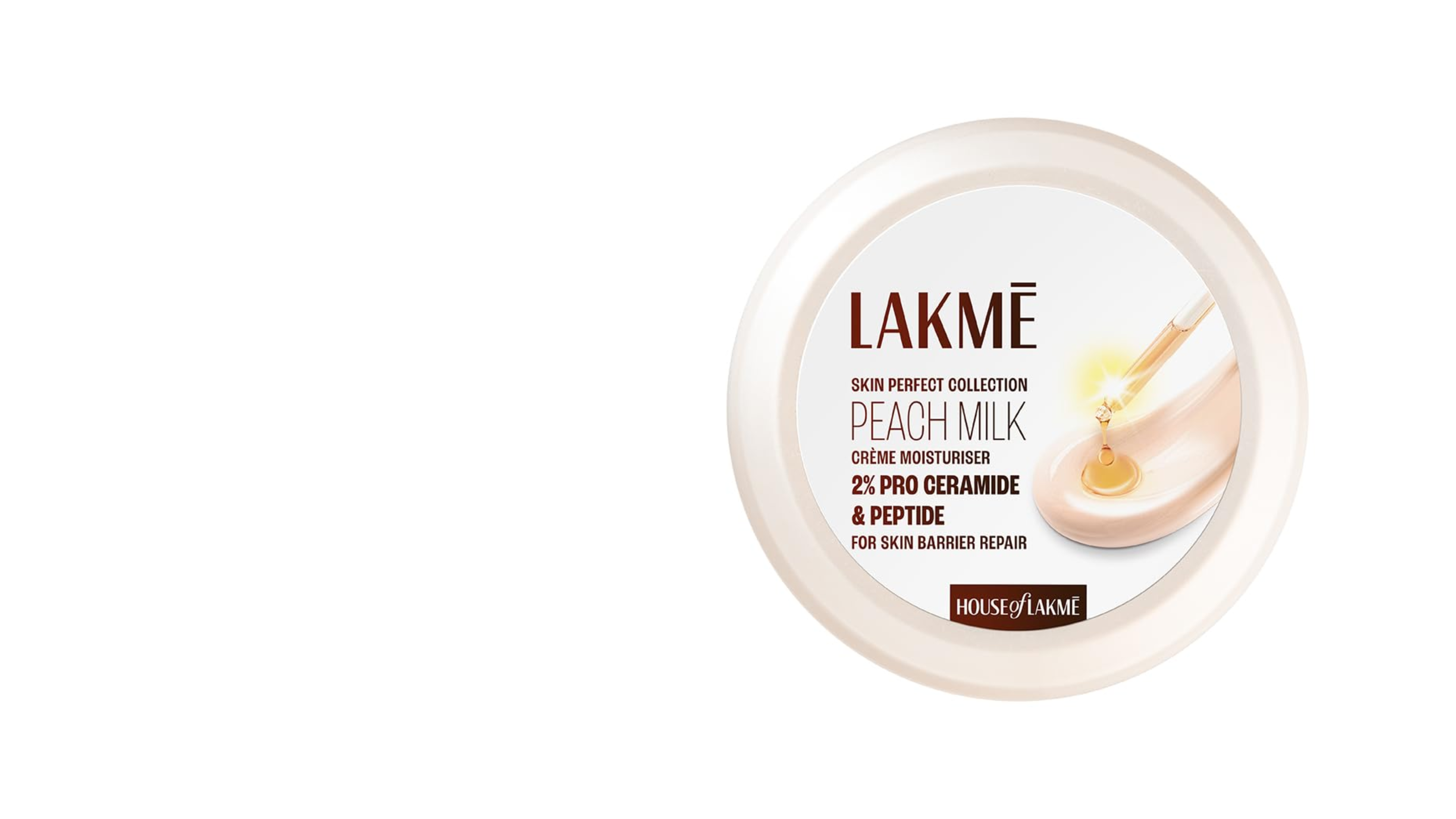 Lakmē Peach Milk 2% Pro-Ceramide + Peptide Crème