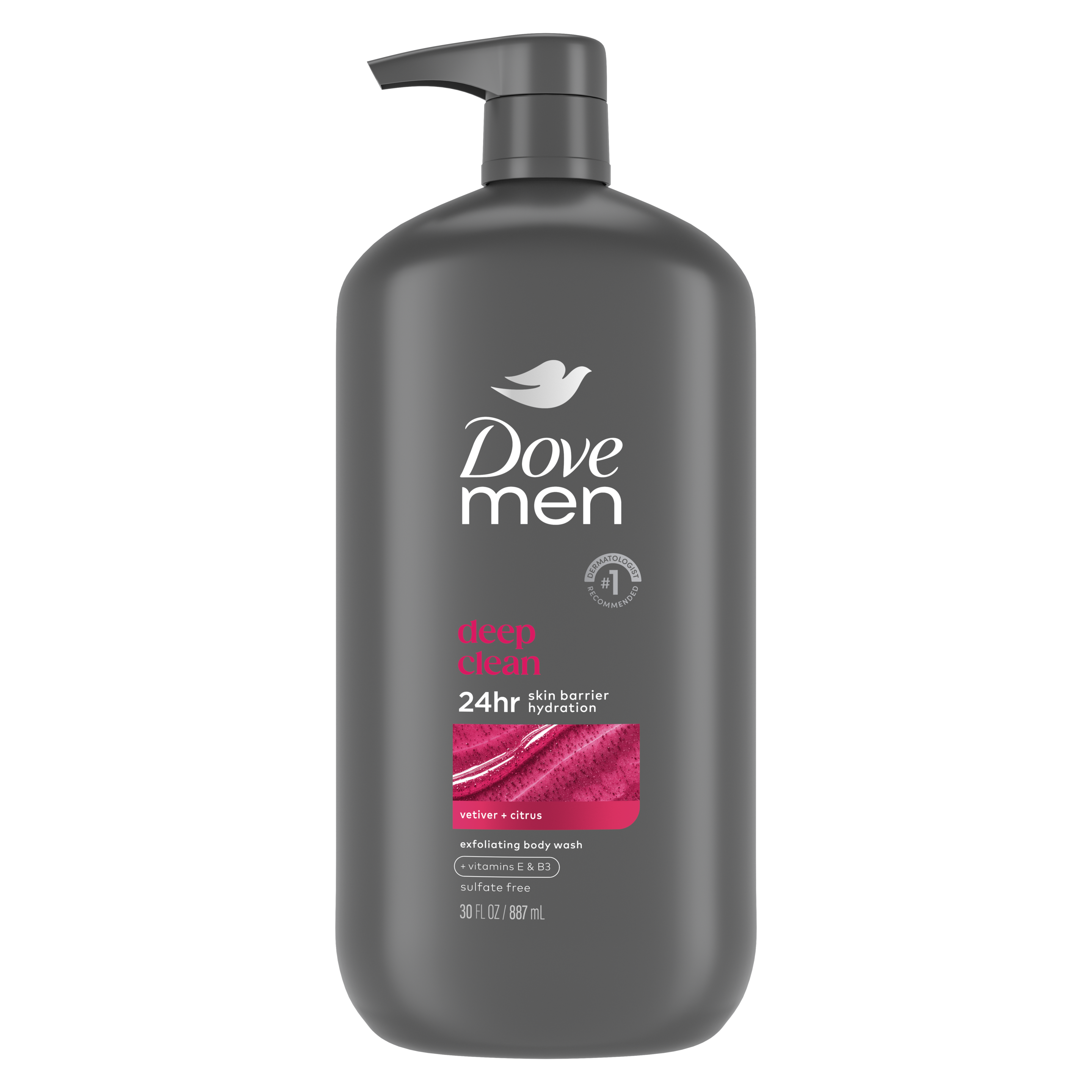 Dove Men+Care Exfoliating Deep Clean Body + Face Wash 30 oz