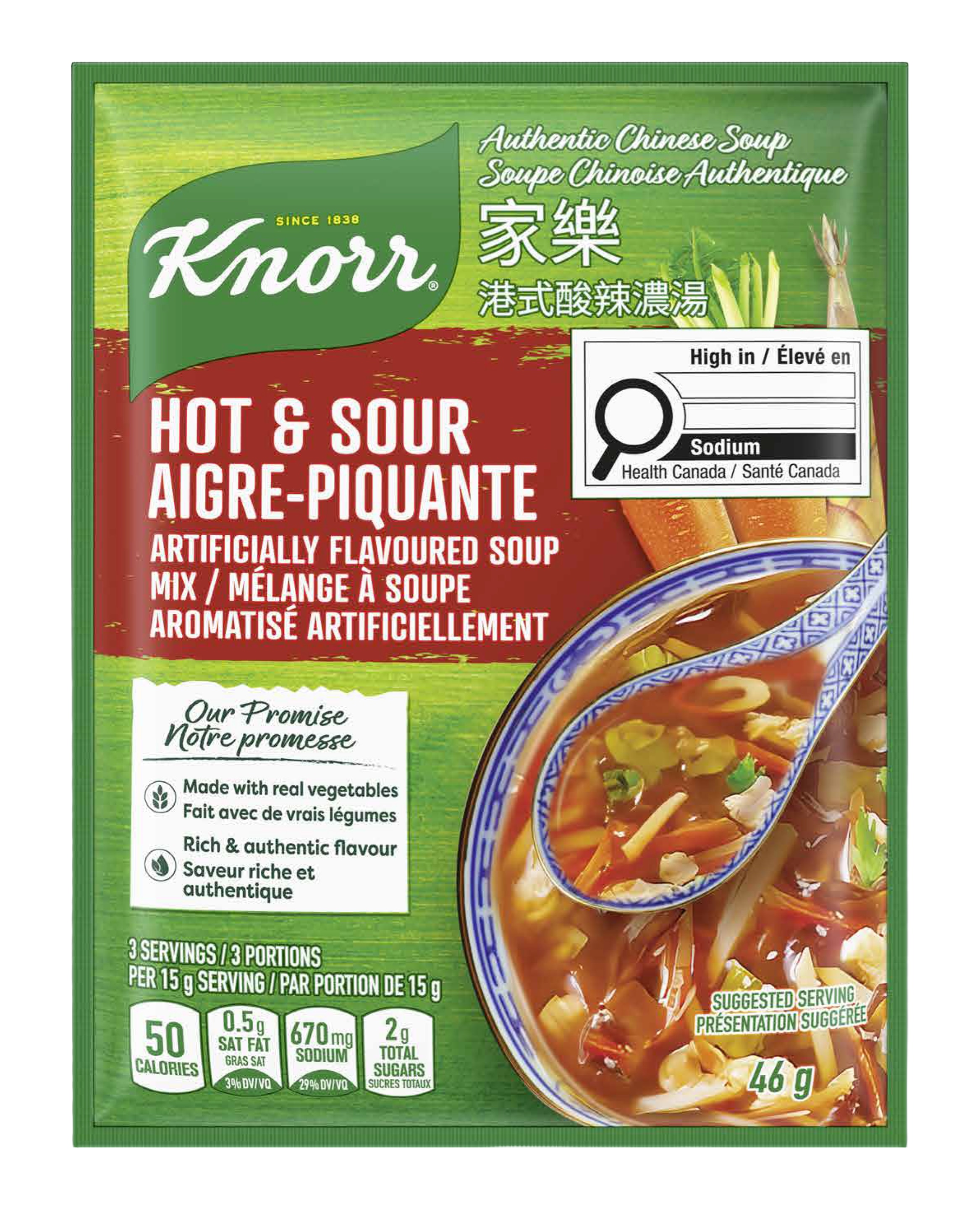 KNORR® MÉLANGE POUR SOUPE AIGRE-PIQUANTE STYLE HONG KONG