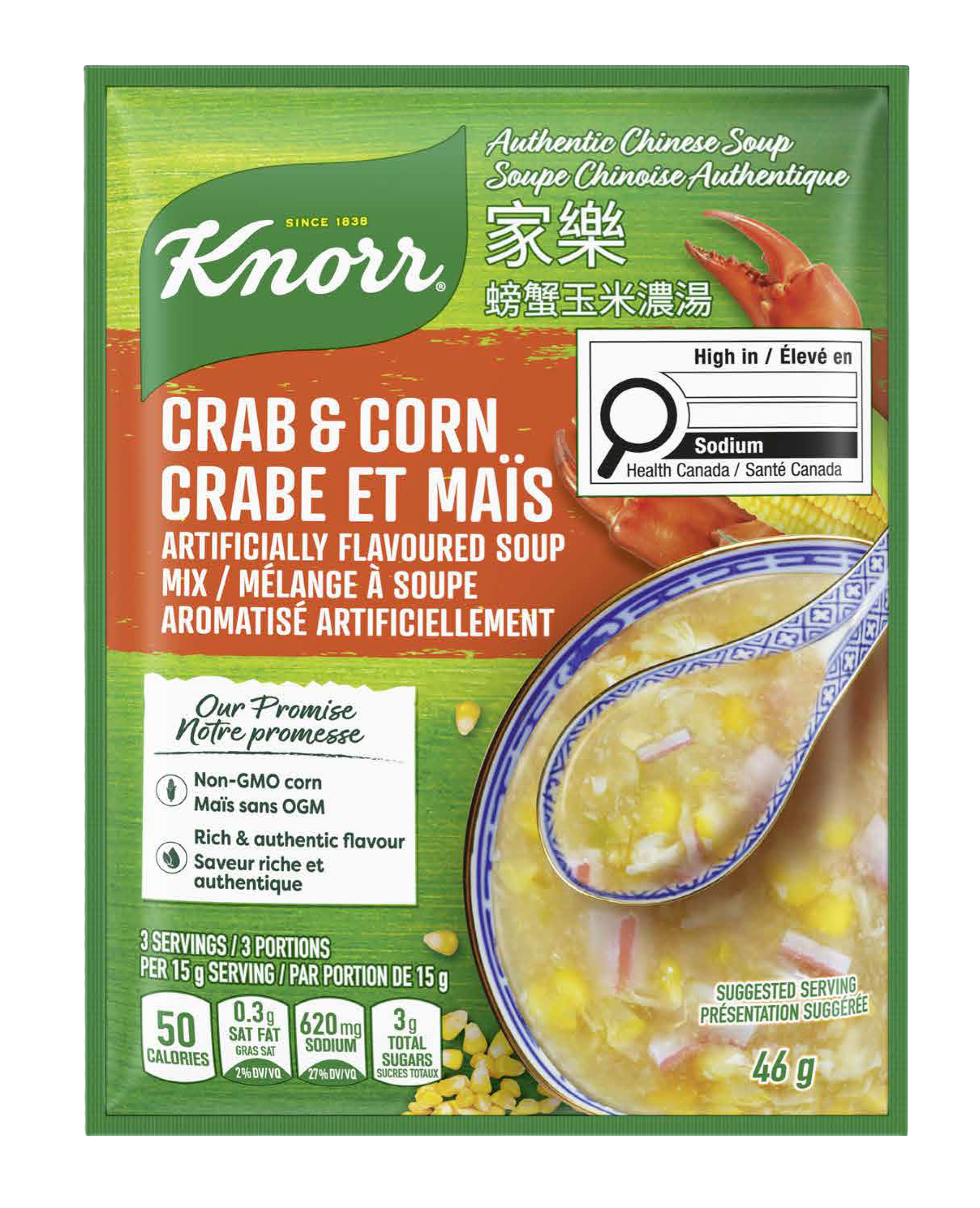 MÉLANGE POUR SOUPE AU CRABE ET AU MAÏS KNORR®