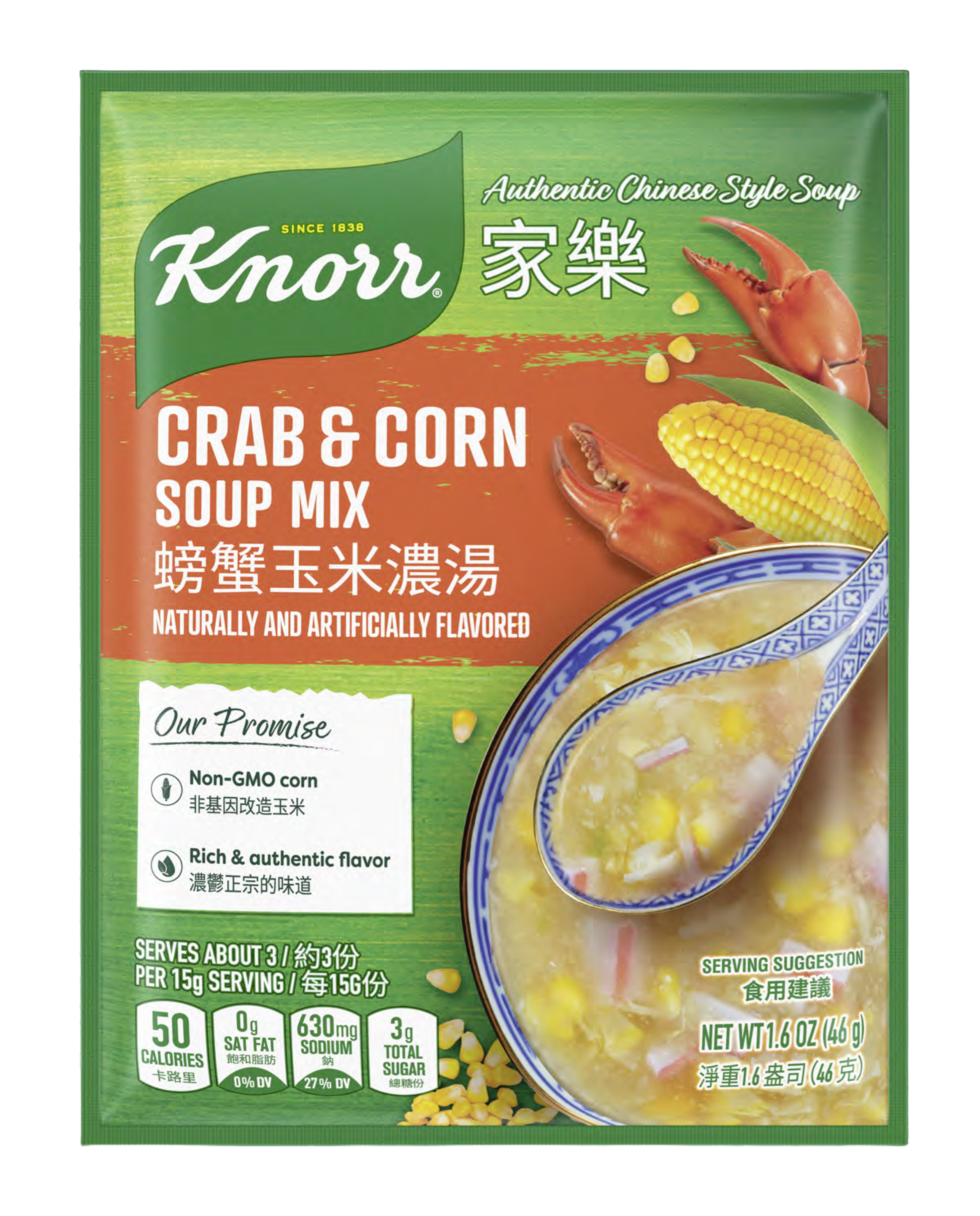 KNORR® CRAB & CORN SOUP MIX packshot