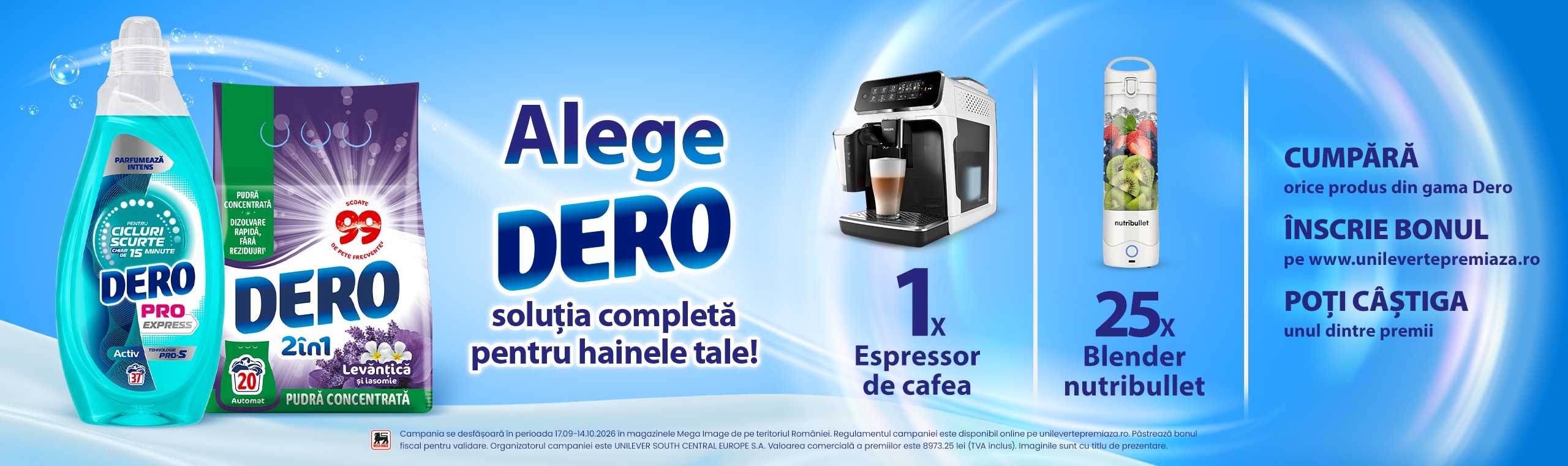 Alege Dero, soluția perfectă pentru hainele tale! - Campanie Dero în Mega Image