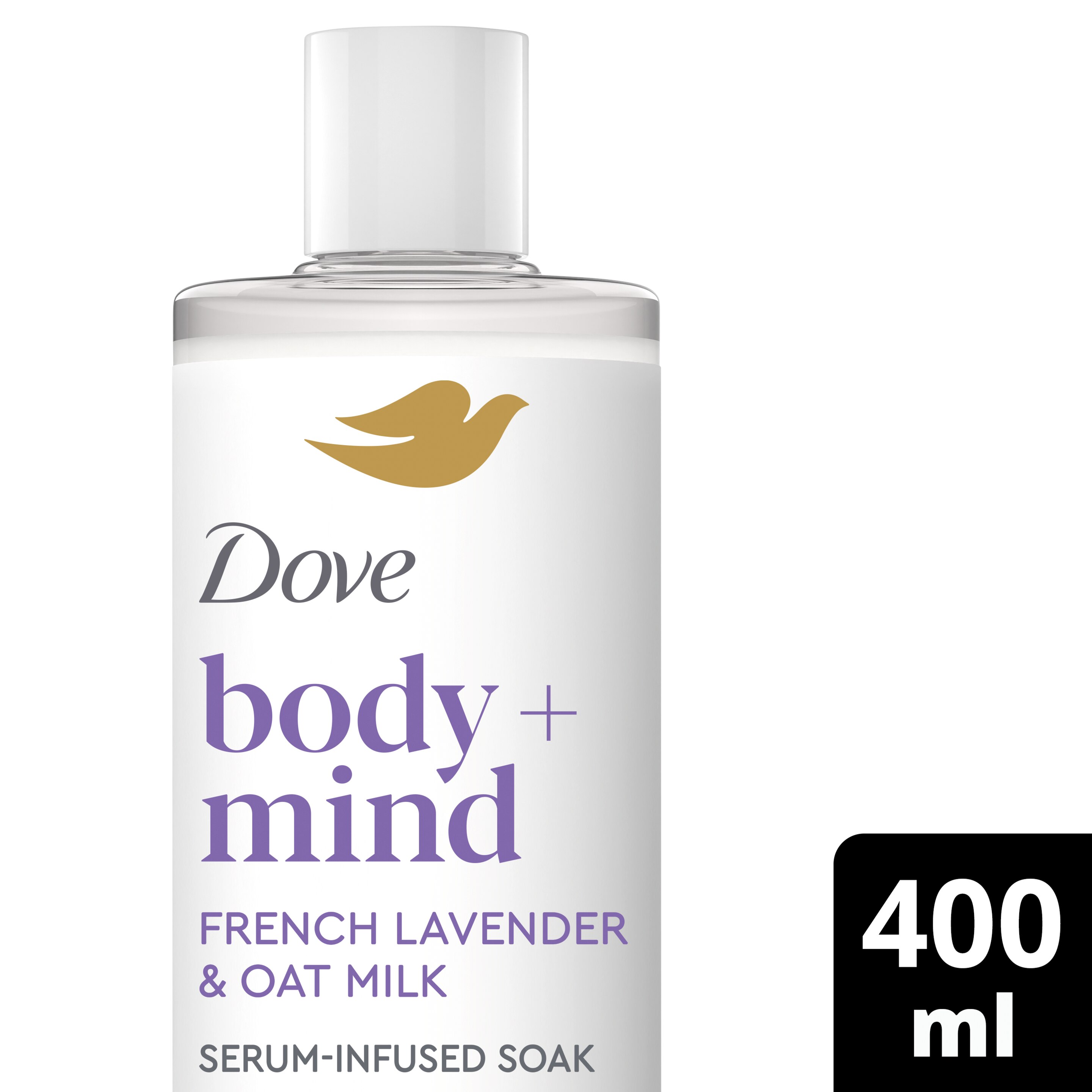 Dove body + mind French Lavender Serum‑Infused Bath Soak 400 ml