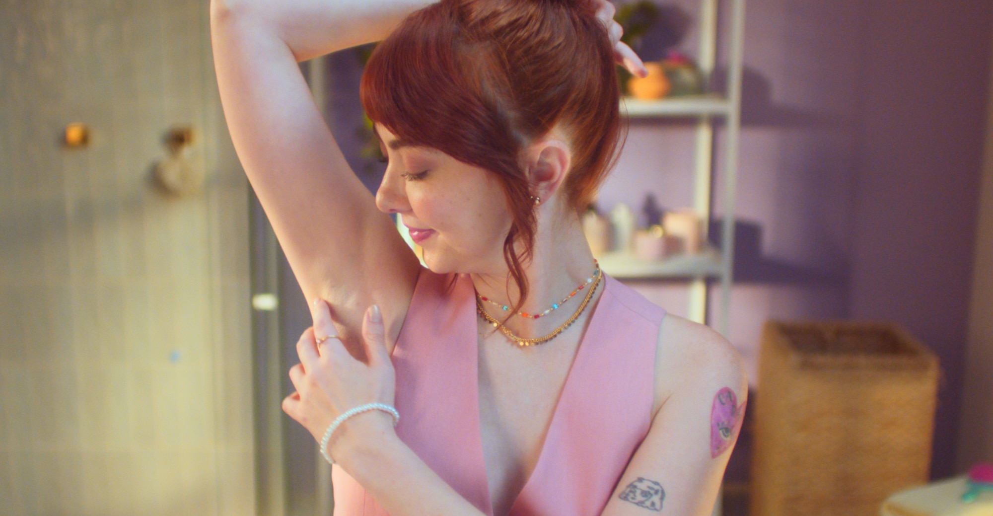 Close up of woman's underarm
