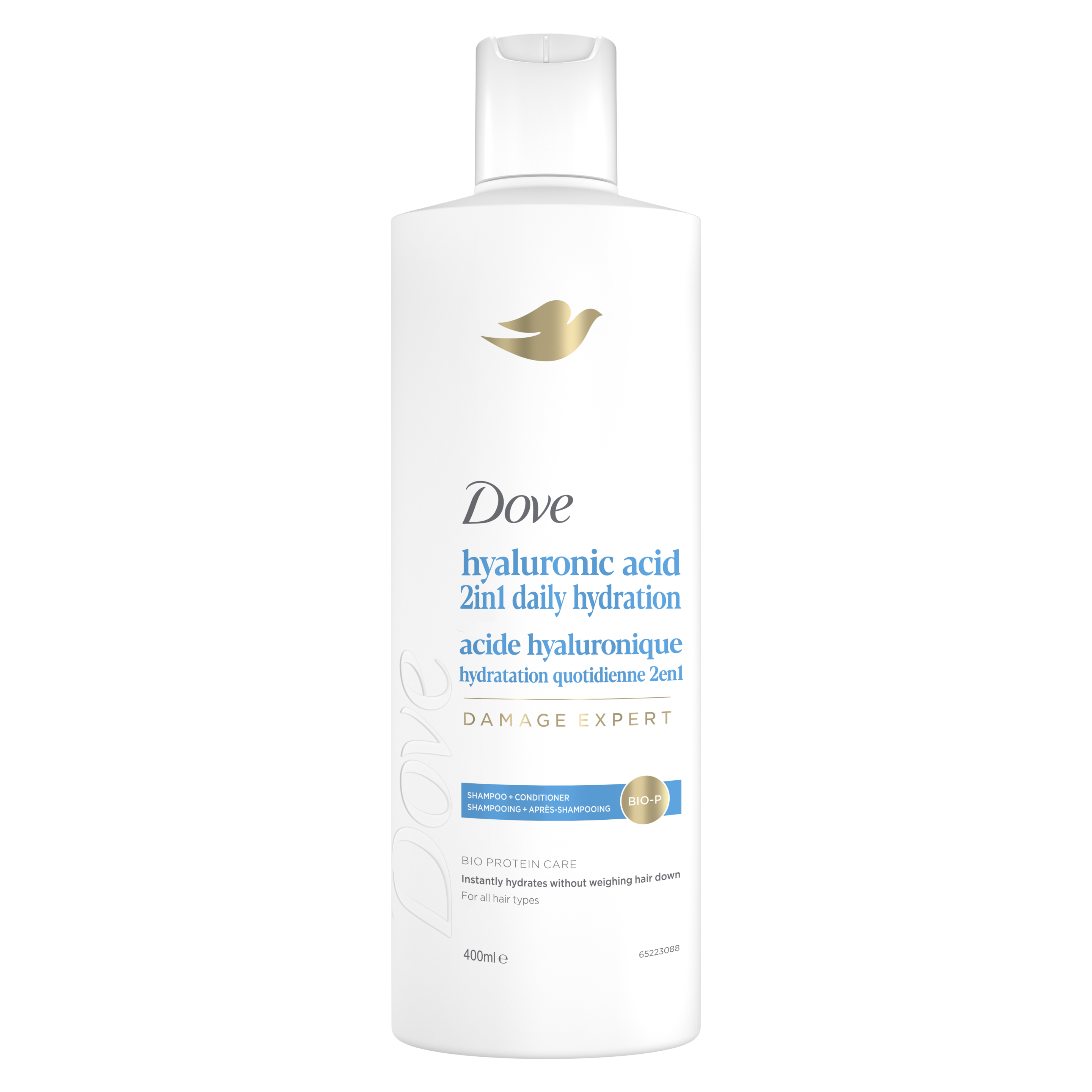 Dove Hyaluronic Acid 2in1 Daily Hydration  400ml packshot