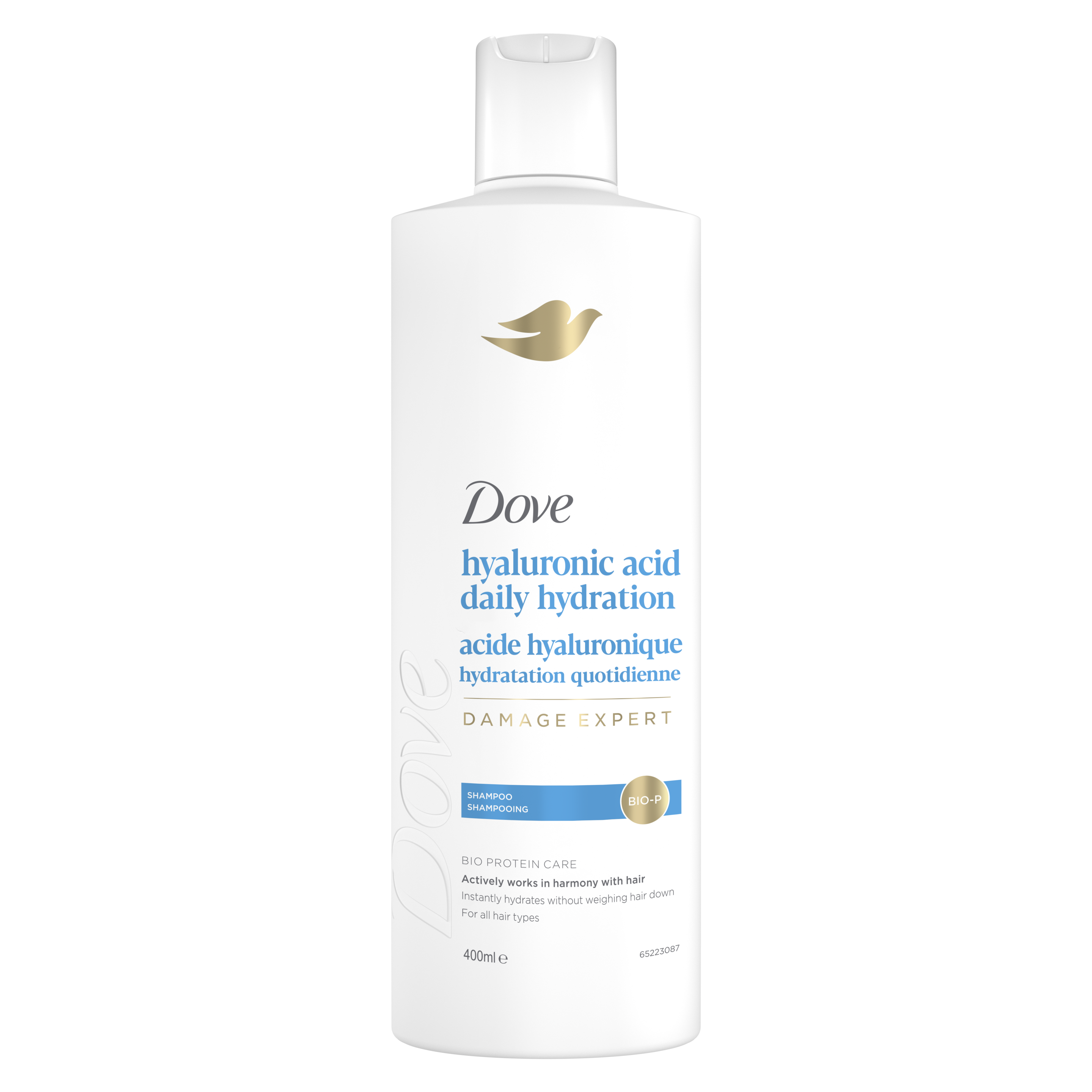 Dove Hyaluronic Acid Daily Hydration Shampoo 400 ml packshot