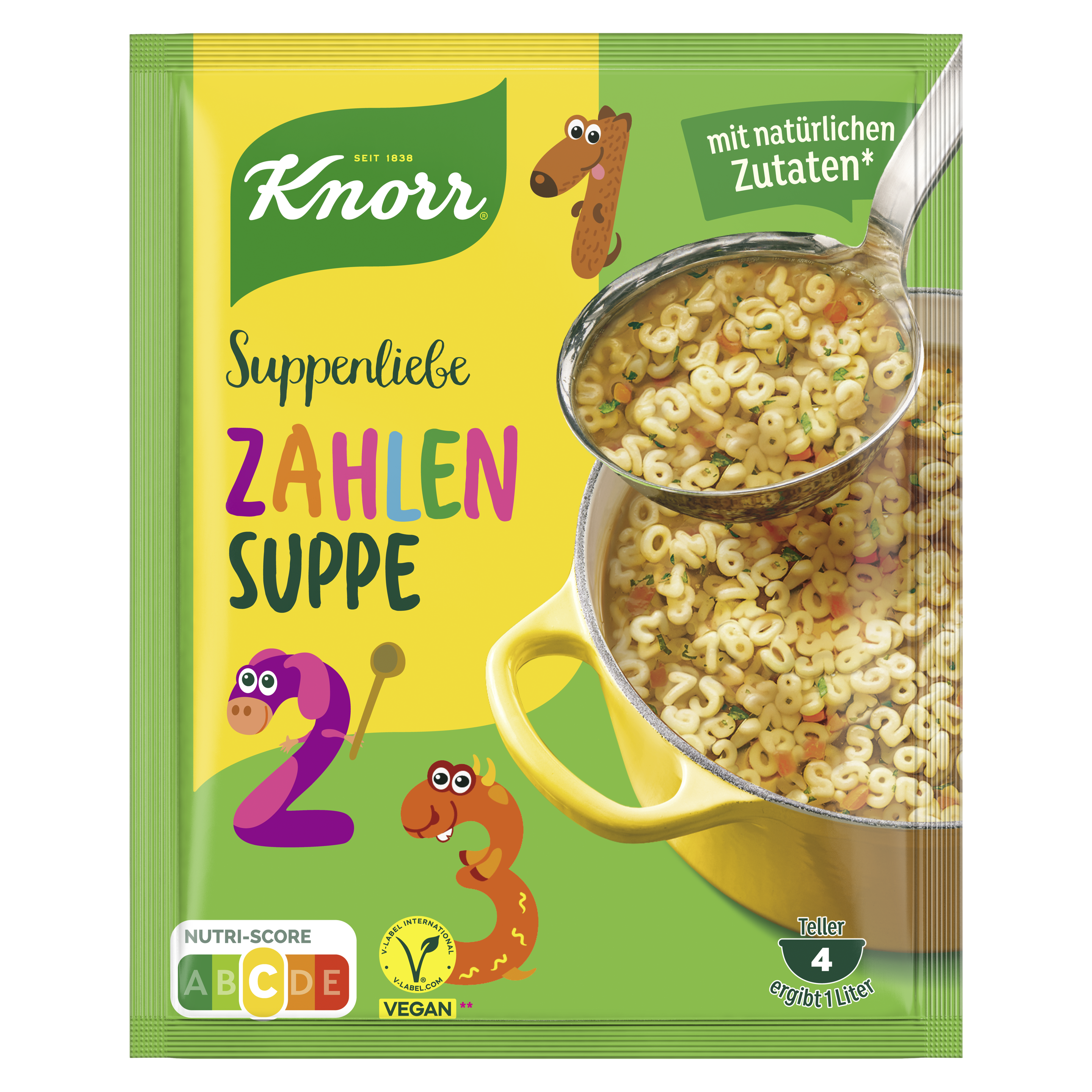 Knorr Suppenliebe Zahlen Suppe  1L Beutel packshot