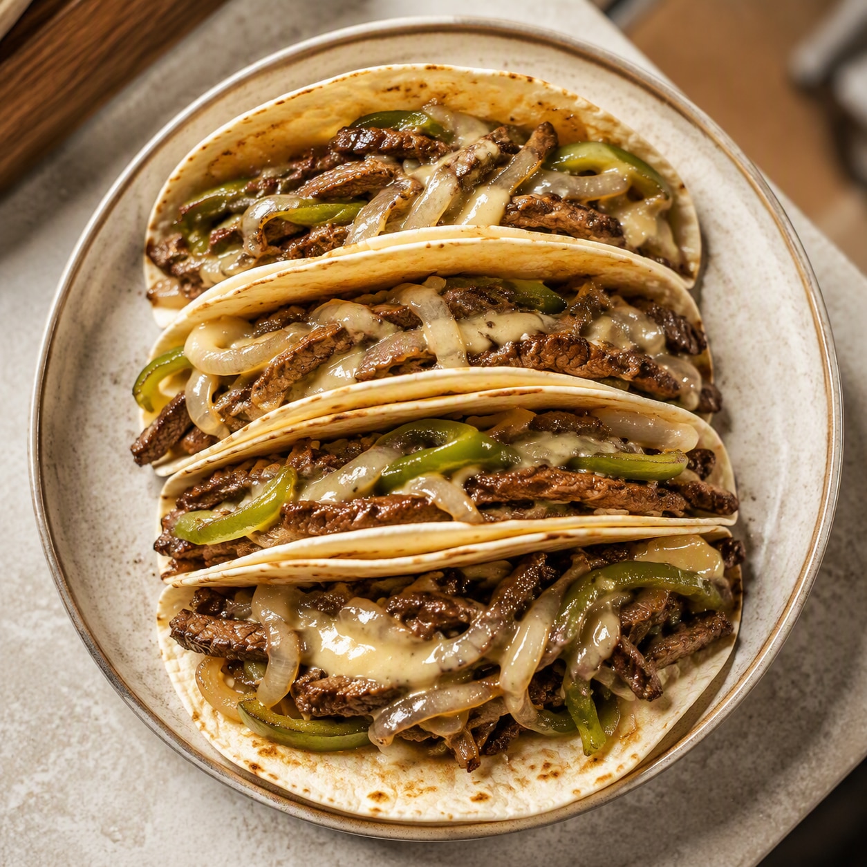 Philly Cheesesteak Tacos 20 MINS  recipe