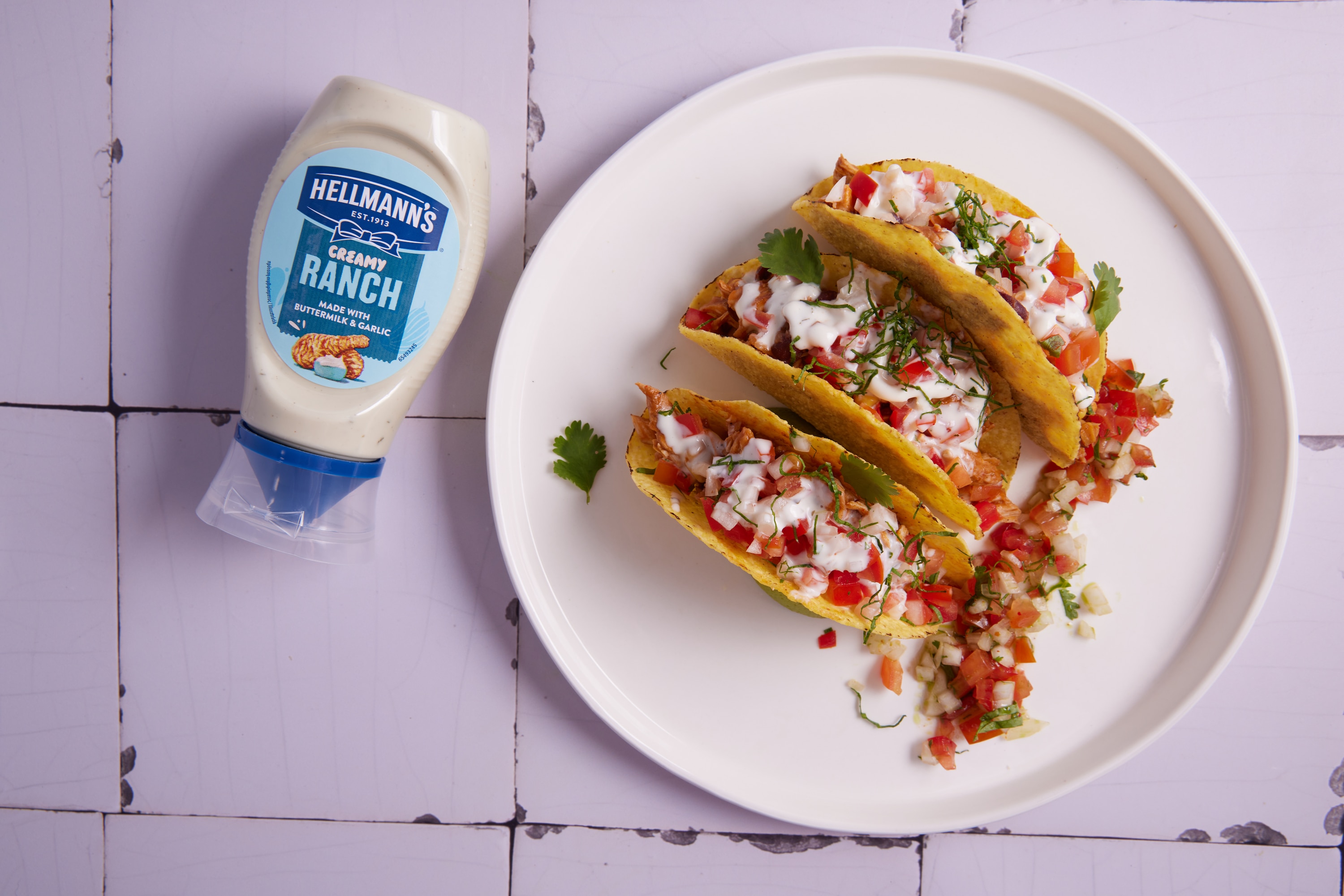 Tacos Με Κοτόπουλο και Hellmann's Creamy Ranch Cool