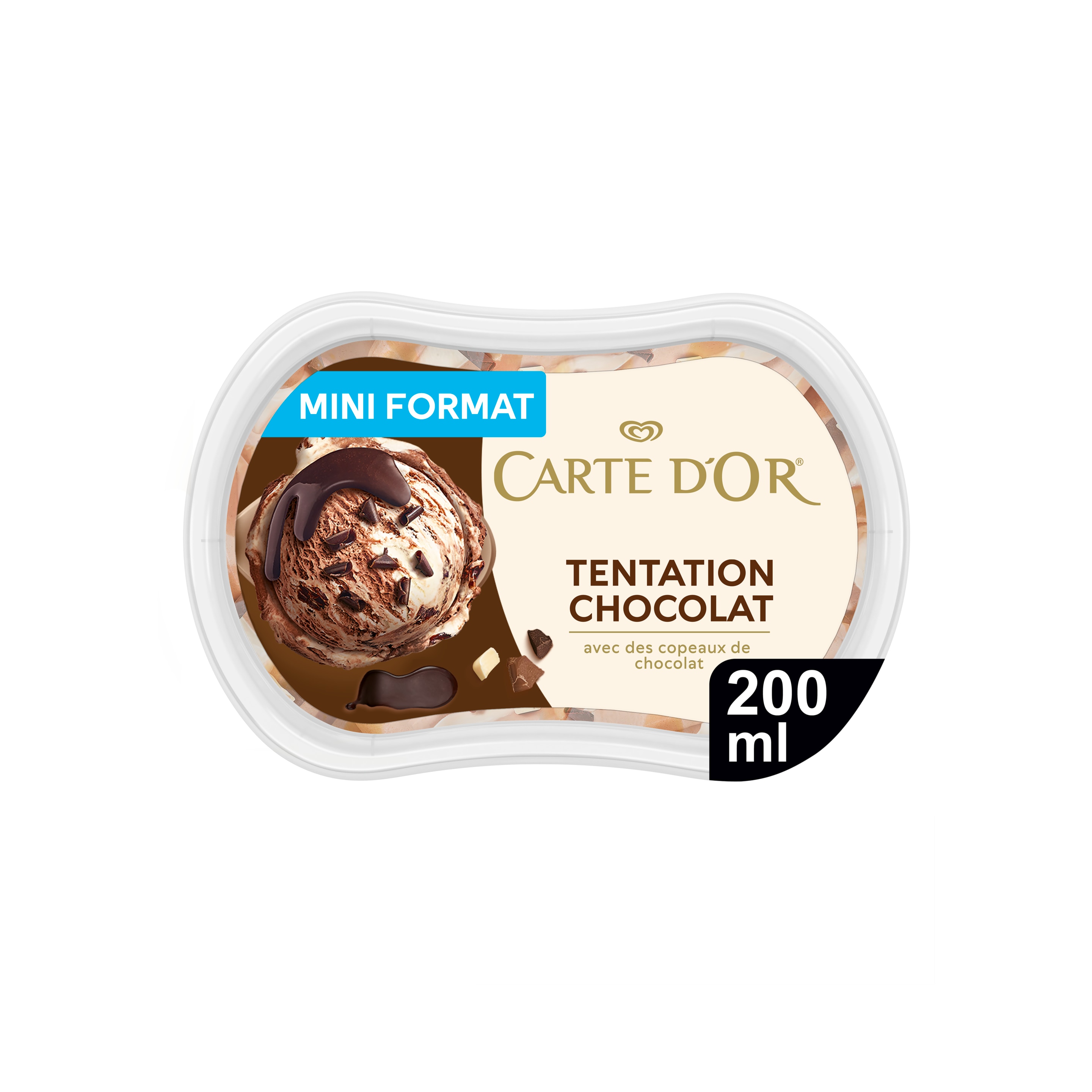 Carte D'Or  Glace  Les Minis Plaisirs Tentation Chocolat  200ml packshot