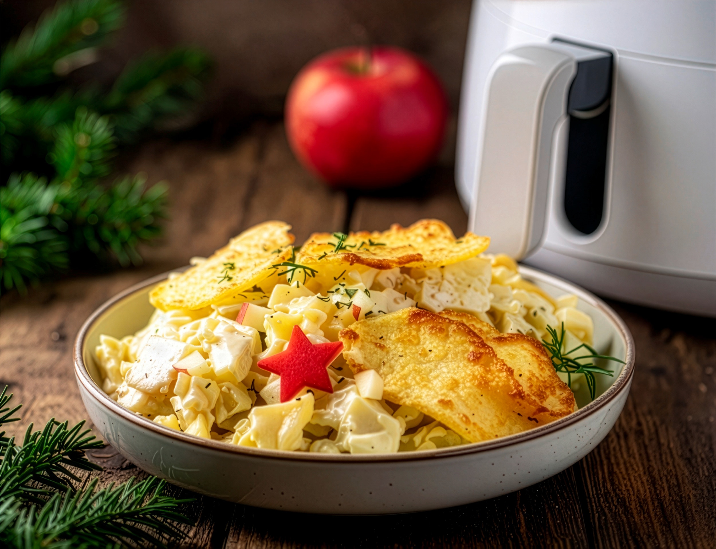 Crunchy Kartoffelsalat mit Mayo aus dem Air Fryer 43 Min  recipe