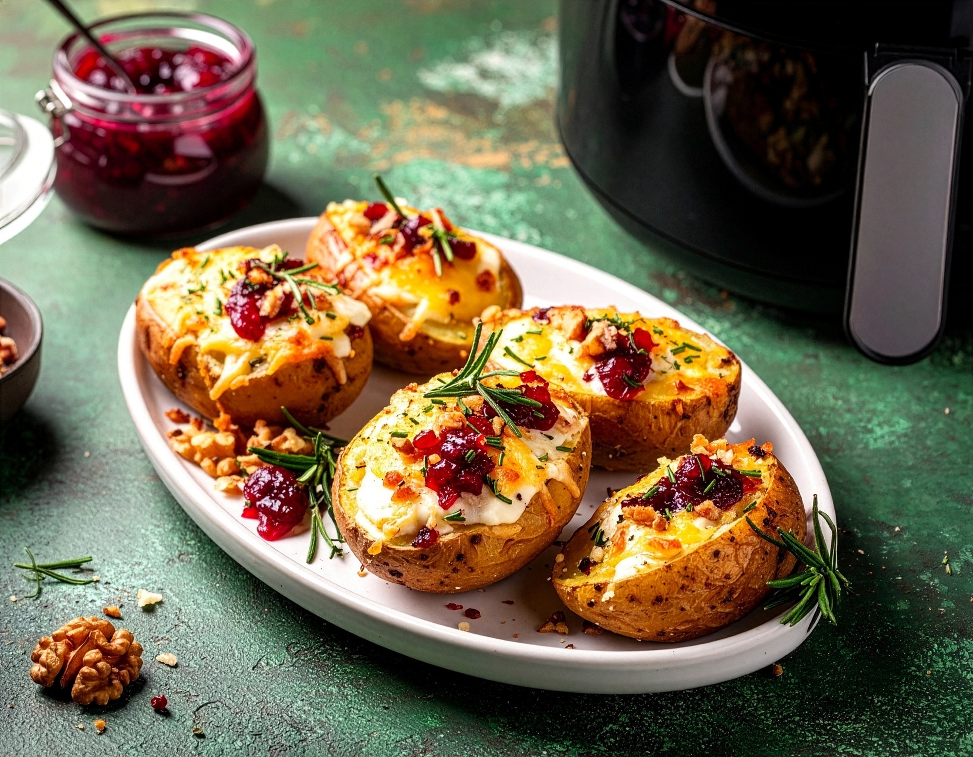 Überbackene Ofenkartoffel X-Mas Style aus dem Air Fryer 32 Min  recipe