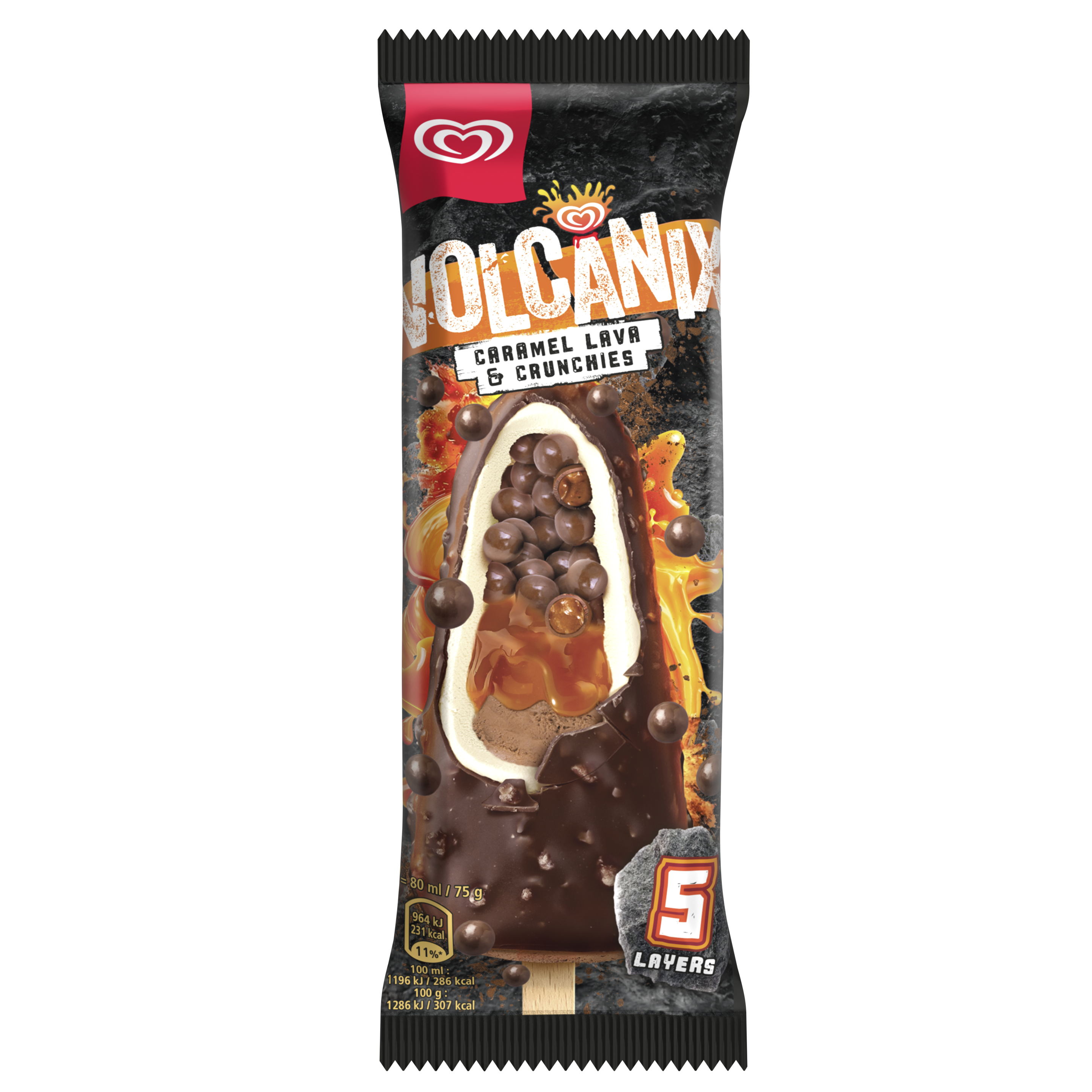 Volcanix Caramel Lava & Crunchies
