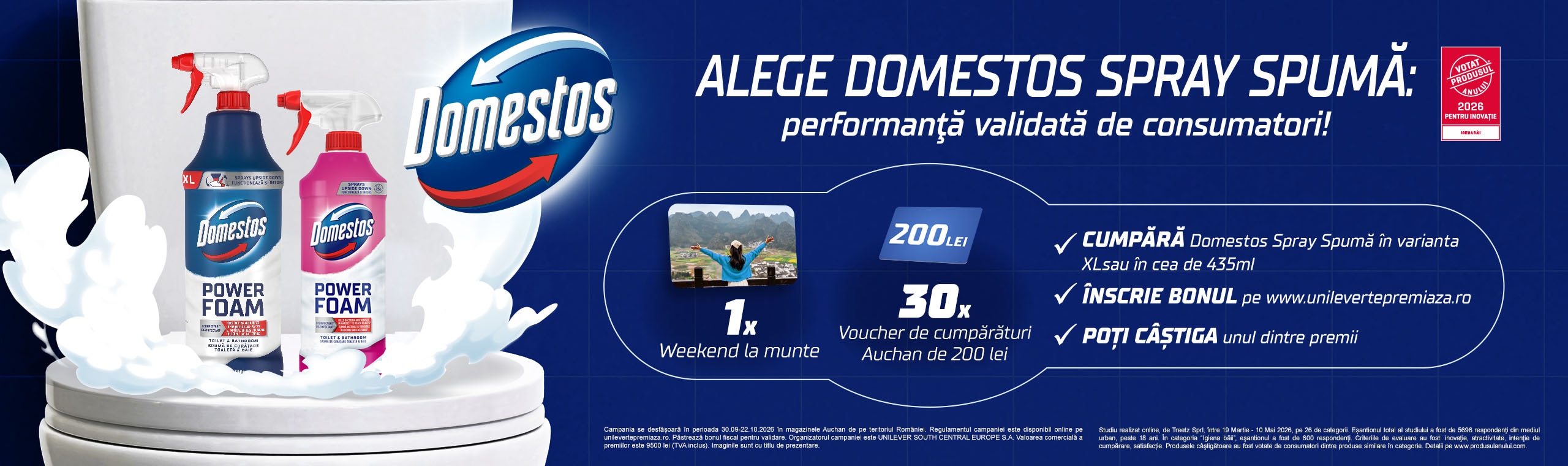 Campanie Domestos Power Foam in Auchan
