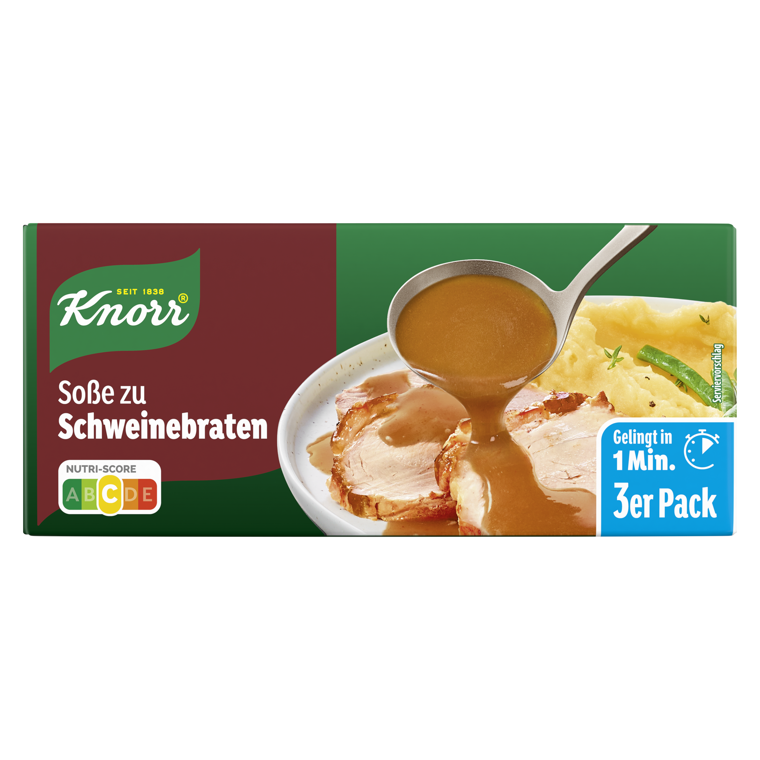 Knorr Soße zu Schweinebraten ergibt 3 x 250 ml packshot