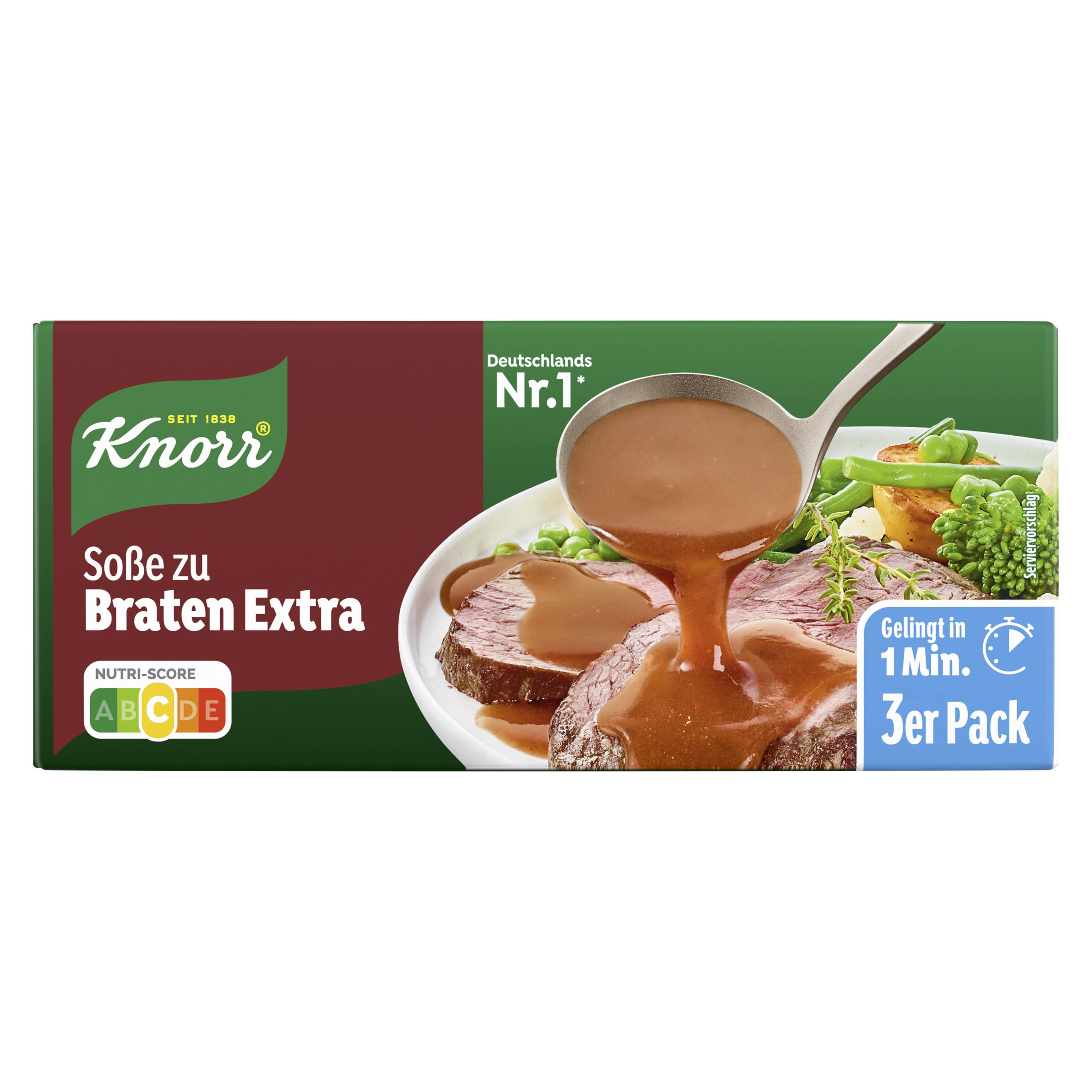 Knorr Soße zu Braten Extra ergibt 3 x 250 ml packshot