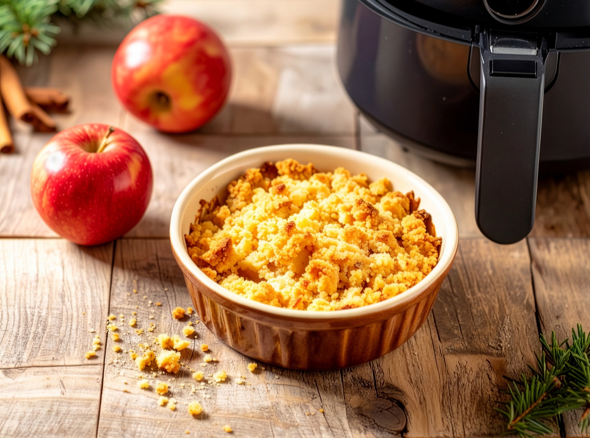 Bratapfel-Crumble mit Zimt aus dem Air Fryer 30 Min  recipe