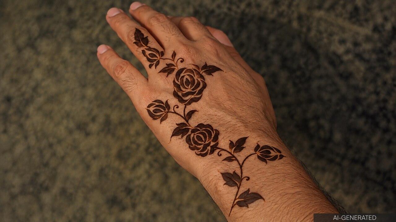 Rose and vine: