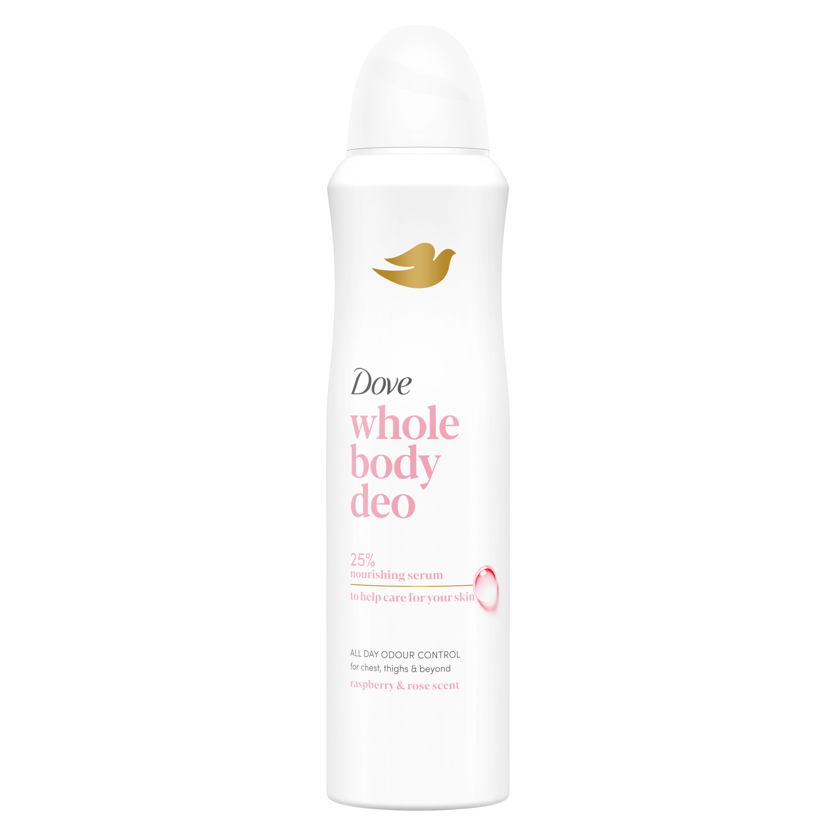 Dove 72hr Raspberry & Rose Whole Body Deodorant Spray 150ml packshot
