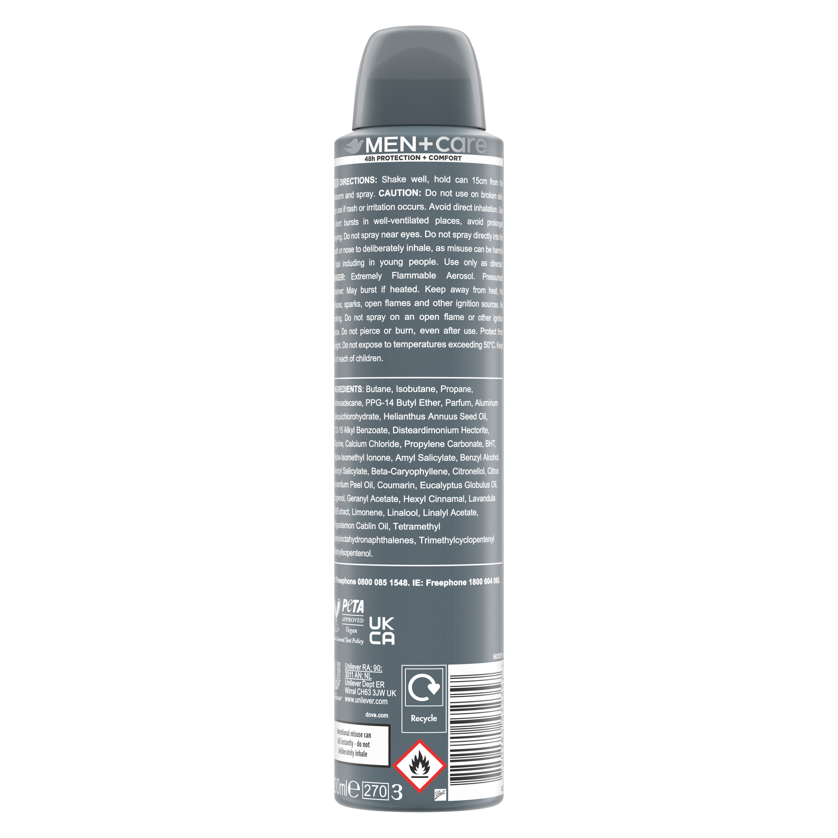 Dove Men+Care Energising 48hr Deodorant Spray 200 ml