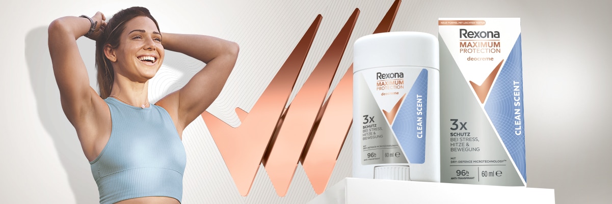 Rexona Maximum Protection Deo-Cremes mit 3x Schutz bei Stress, Hitze und Bewegung