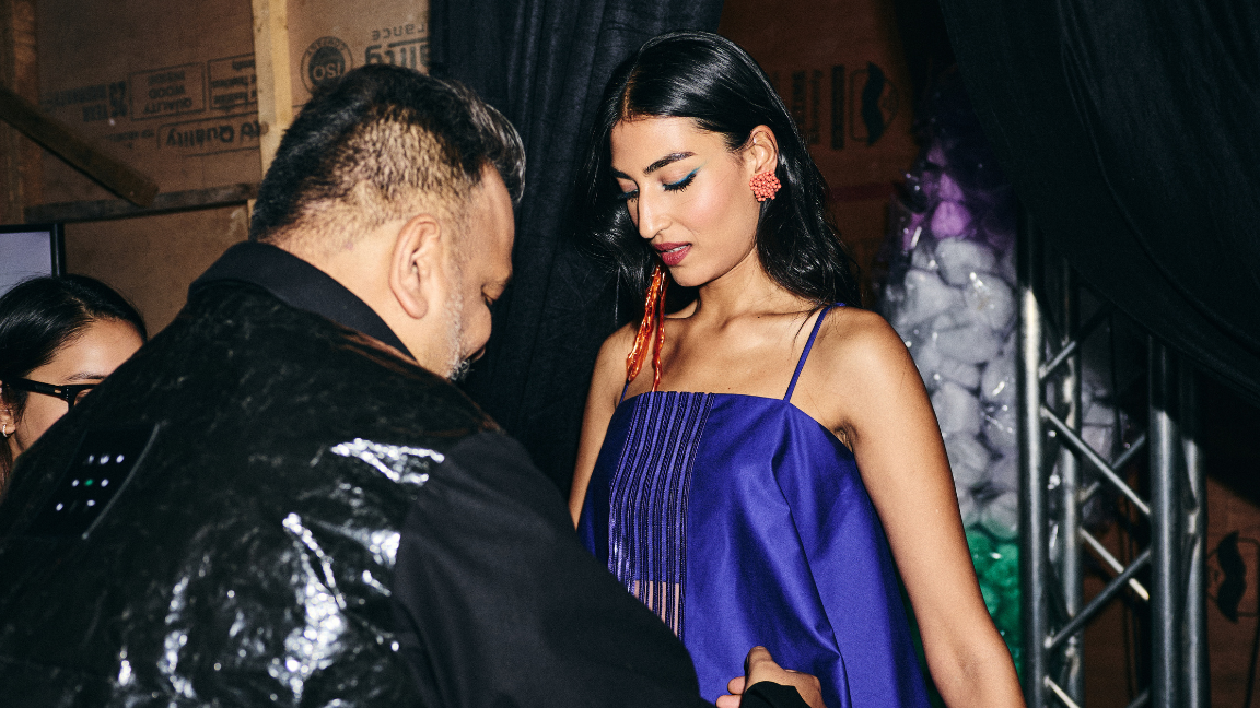 Amit Aggarwal's After-5pm Fashion and Evening Makeup Inspiration