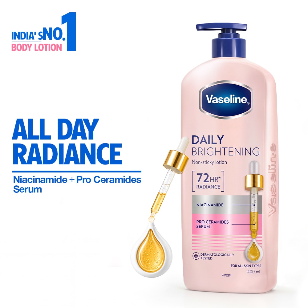 Vaseline Daily Brightening Body Lotion 1% Niacinamide for Normal-Dry Skin 400 ml packshot