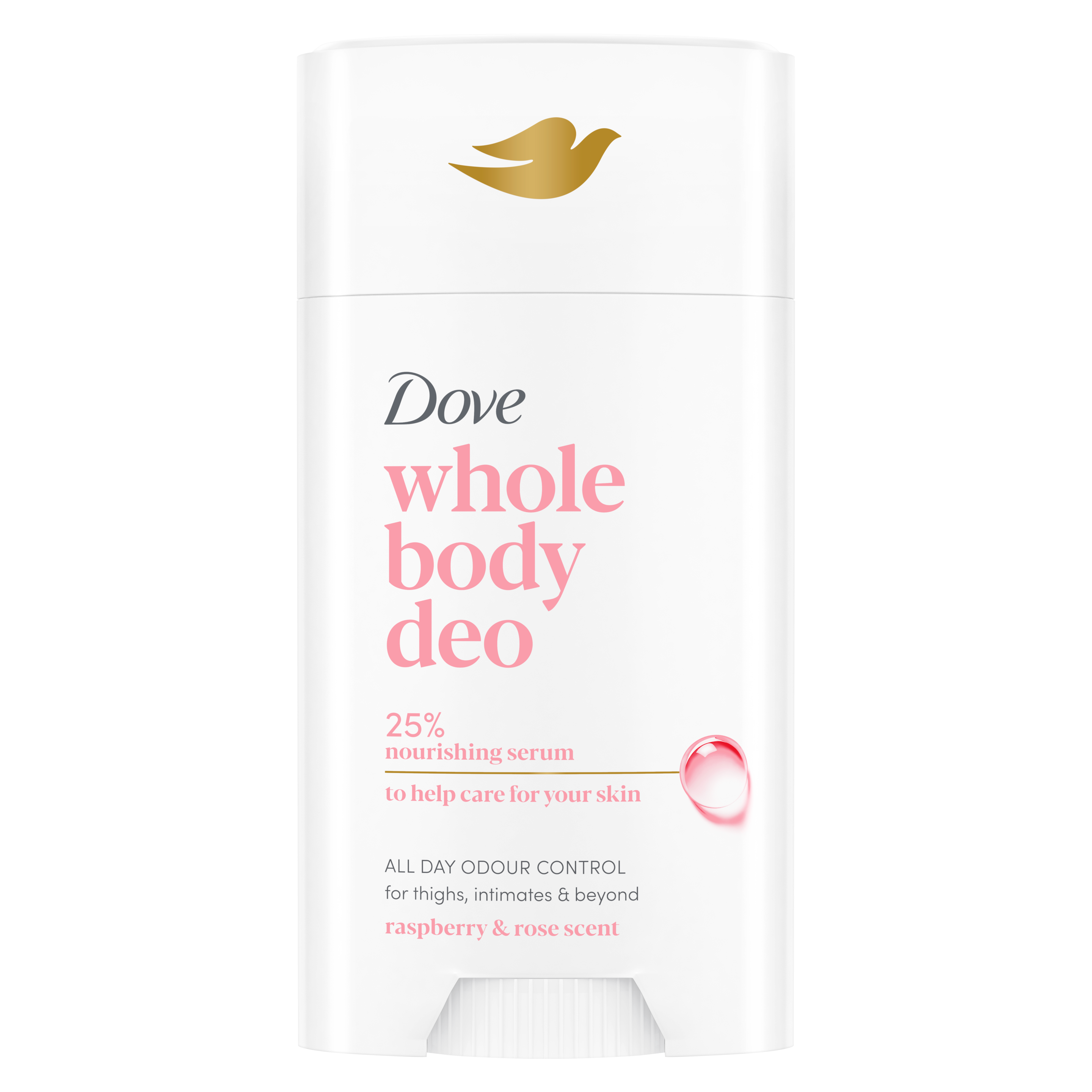 Dove 72hr Raspberry & Rose Whole Body Deodorant Stick 75ml packshot